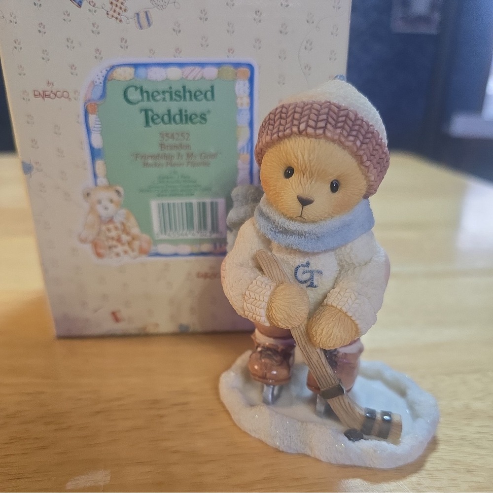 Cherished Teddies #354252 - 1998 Brandon - "Friendship Is My Goal" Hockey Player